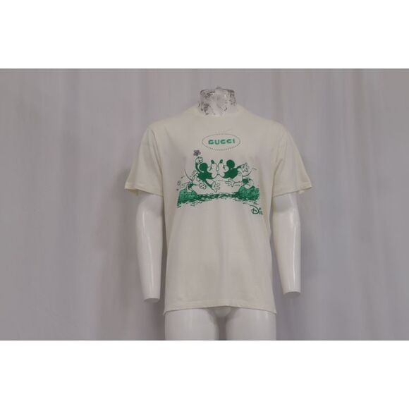 Gucci x Disney Mickey Mouse Printed T-Shirt in Cream Cotton - Picture 6 of 10